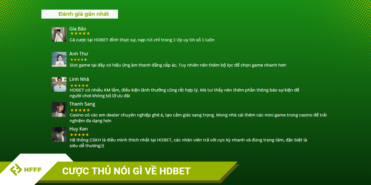 Đánh giá từ cộng đồng cược thủ về HDBET