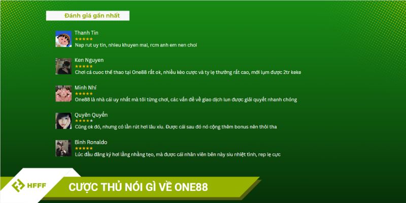 Cược thủ nói gì về nhà cái One88?