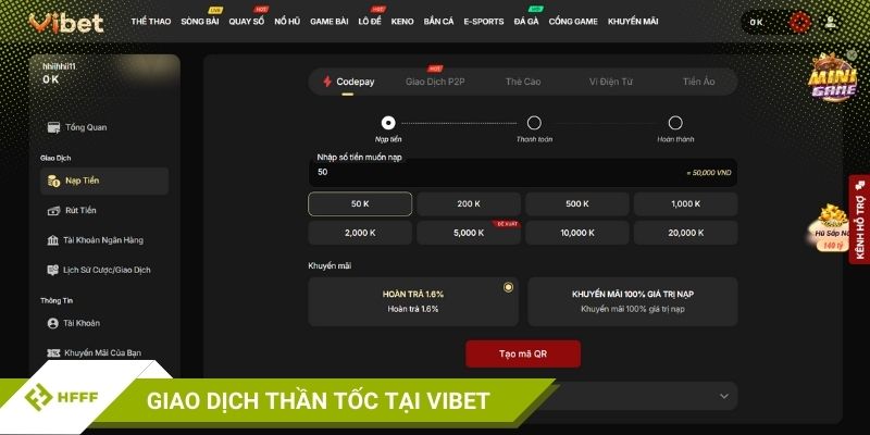Rút tiền Vibet có được không?