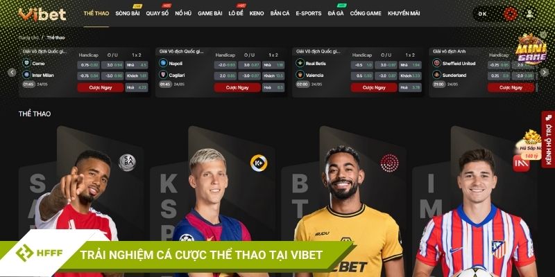 Cá cược thể thao tại nhà cái Vibet
