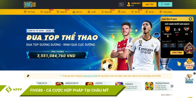 FIVE88 - Cá cược hợp pháp tại châu Mỹ