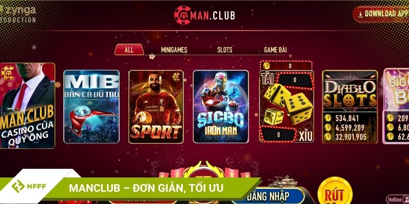 Manclub – Đơn giản, tối ưu cho người chơi mới
