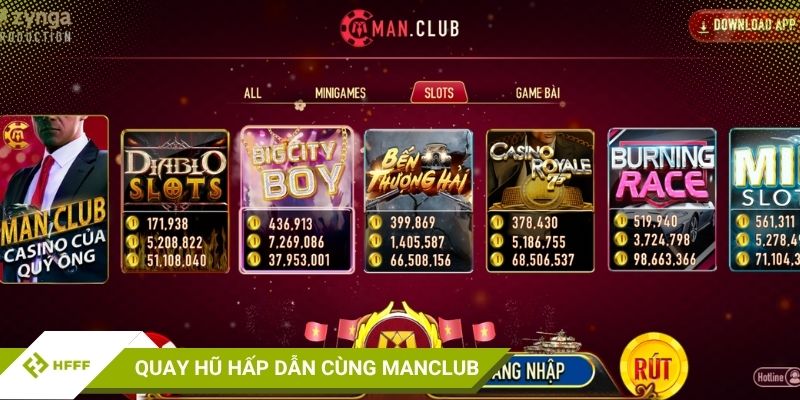 Chơi slot nổ hũ tại Manclub