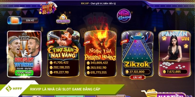 RIKVIP là nhà cái slot game đẳng cấp