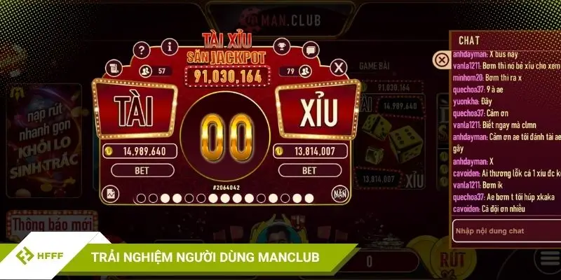 Giao diện và trải nghiệm người dùng tại cổng game Manclub