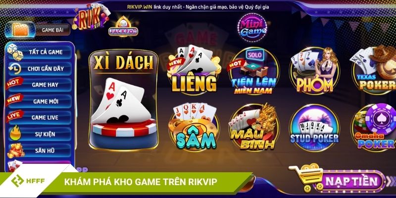 Khám phá kho game trên RikVip