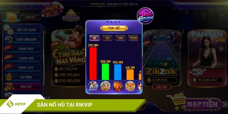 Săn nổ hũ tại Rikvip