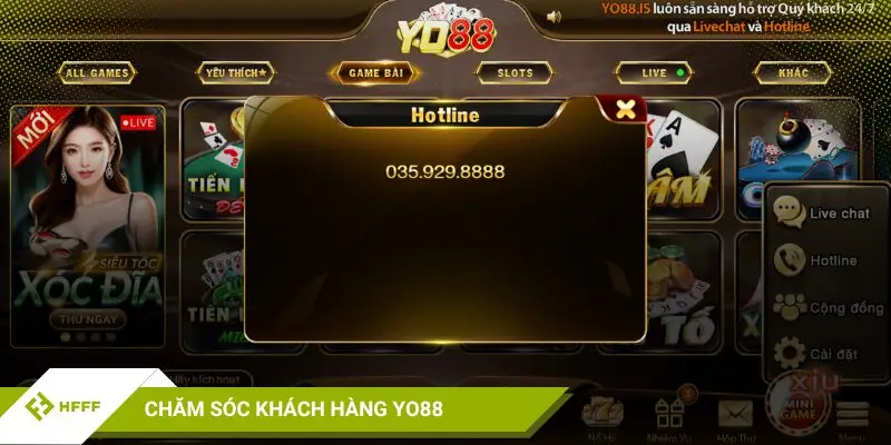 Dịch vụ chăm sóc khách hàng Yo88