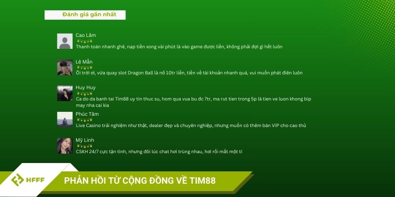 Đánh giá từ cộng đồng người chơi về nhà cái Tim88
